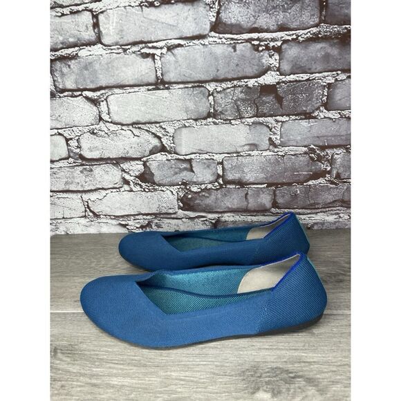Rothy's The Square Pacific Blue Knit Fabric Ballet Flats Women Sz 11M US/42EU - Picture 16 of 16